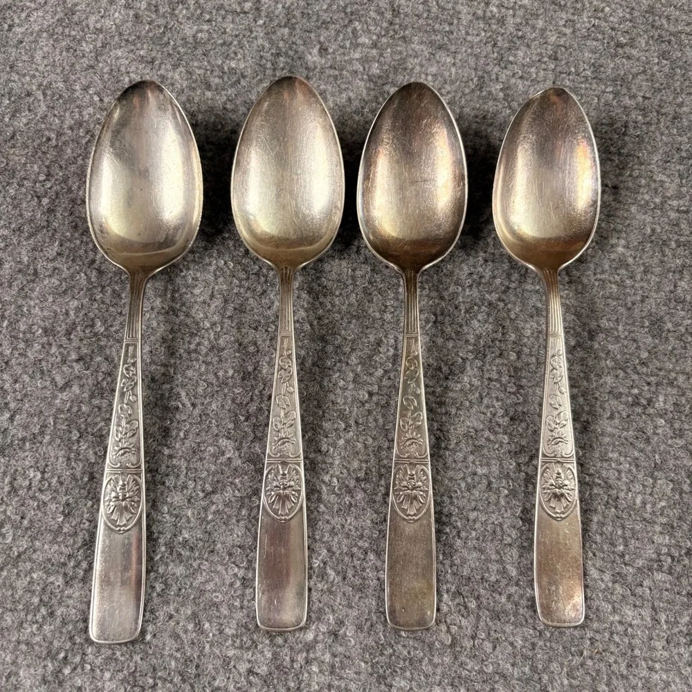 VTG Reed & Barton Italian 1885 Silverplate Tablespoons Set Of 4‎ 8.25
